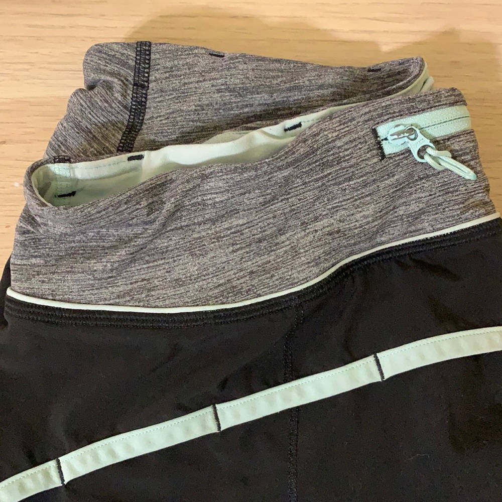 Black and Gray Lululemon Speed Shorts